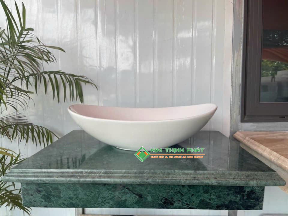 Đá Marble Xanh Napoli cắt bàn đá lavabo