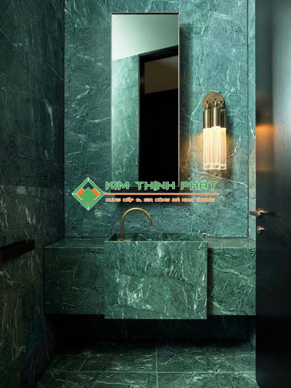 Đá Marble Xanh Napoli ốp tường nhà tắm