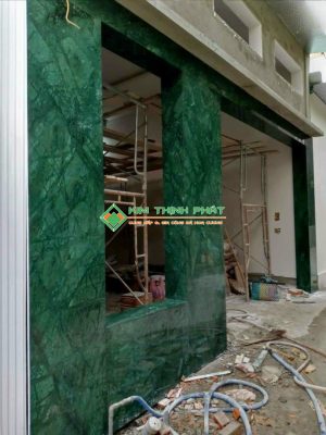 Đá Marble Xanh Napoli ốp mặt tiền