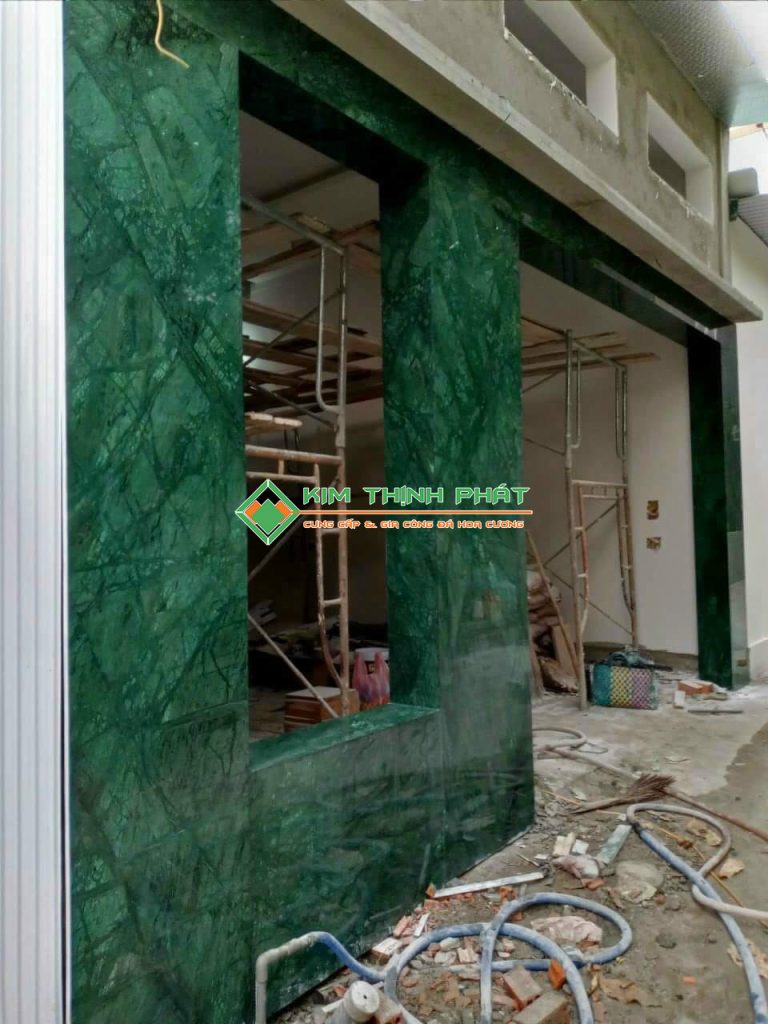 Đá Marble Xanh Napoli ốp mặt tiền