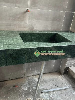 Đá Marble Xanh Napoli cắt bàn đá lavabo