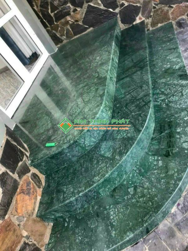 Đá Marble Xanh Napoli ốp bậc cấp