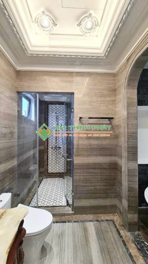 Ốp tường Đá Marble Xám Vân Gỗ