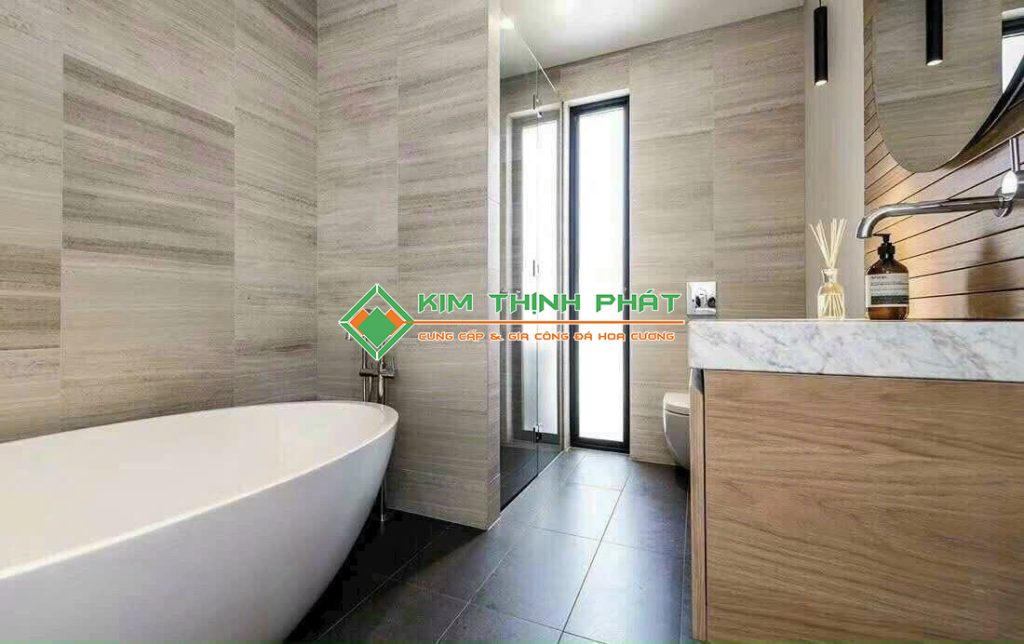 Ốp tường Đá Marble Xám Vân Gỗ