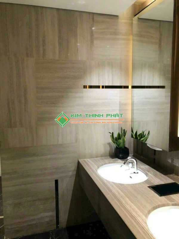 Ốp tường Đá Marble Xám Vân Gỗ