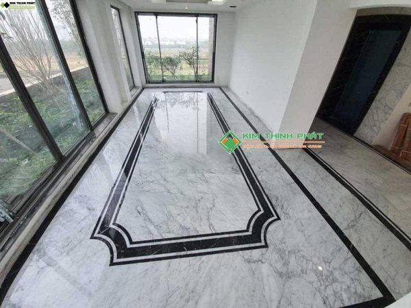 Đá Trắng Ý (Trắng Carrara) lát sàn nền cao cấp