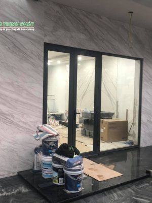 Đá Marble Trắng Volakas tường mặt tiền