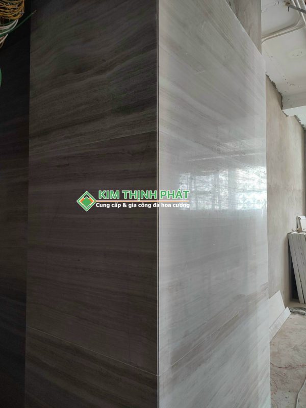 Ốp tường Đá Marble Xám Vân Gỗ