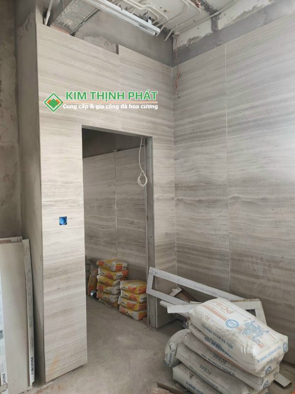 Ốp tường Đá Marble Xám Vân Gỗ