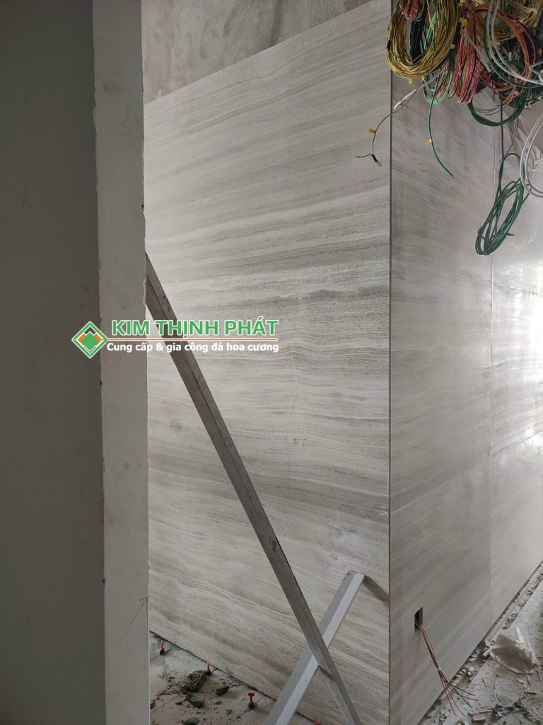 Ốp tường Đá Marble Xám Vân Gỗ